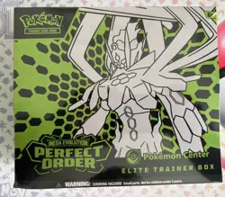 Pokemon TCG Perfect Order Pokemon Center ETB New ripped seal on the side - Image 1