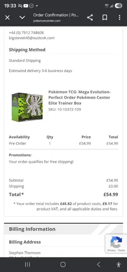 Pokemon Perfect Order Pokemon Center ETB Elite Trainer Box PRESALE - Image 2