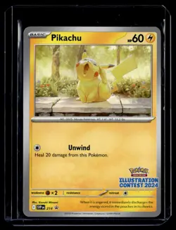 Pikachu 214 Illustration Contest 2024 Promo Scarlet & Violet Pokemon 2025 - Image 1