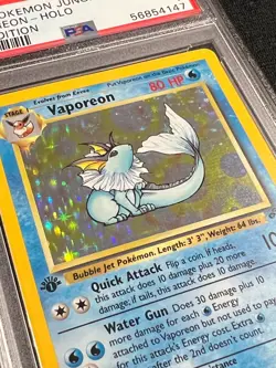 PSA 7 NM Vaporeon Holo 12/64 1st Edition Jungle 1999 Pokemon WOTC - Image 2