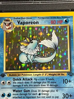 PSA 7 NM Vaporeon Holo 12/64 1st Edition Jungle 1999 Pokemon WOTC - Image 4