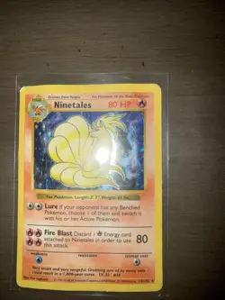 Ninetales 80 HP Holo Rare Pokemon card from the 1999 Base Set - Image 1