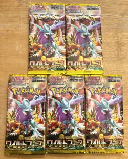 Japanese Pokemon Trading Cards Wild Force Booster Packs Factory Sealed (Lot/5) - Image 1