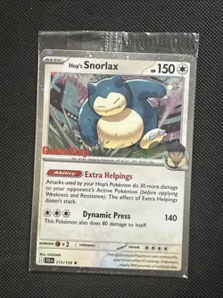 Pokemon Hop's Snorlax GameStop Promo Card 117/159 Journey Together SEALED - Image 1