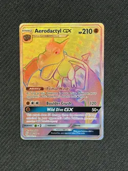 Aerodactyl GX 244/236 Unified Minds Secret Rare Holo Pokemon Card - Image 1