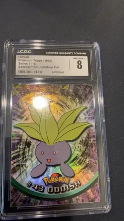 Oddish Series 1-43 Second Print Rainbow Foil Pokemon Card - Image 1
