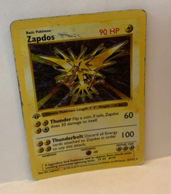 Vintage Zapdos 16/102 Base Set 1st Edition Shadowless Rare Holo Pokemon Card - Image 1