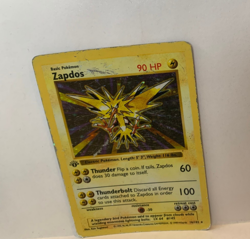 Vintage Zapdos 16/102 Base Set 1st Edition Shadowless Rare Holo Pokemon Card - Image 3