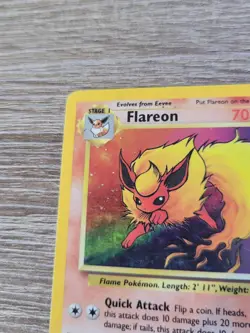 Holo Flareon Pokemon Card 3/64 Jungle Foil 1999 Vintage TCG WOTC MP - Image 3