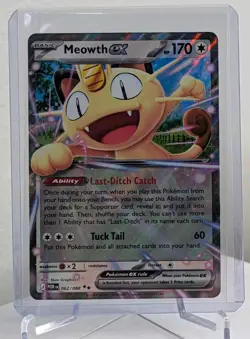 Pokemon Meowth ex 062/088 Me03: Perfect Order Holo NM - Image 1