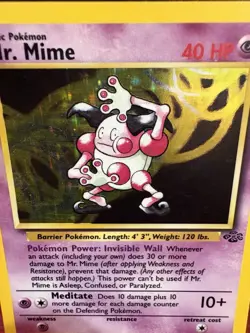 Mr. Mime Holo 6/64 Jungle Unlimited Vintage Pokemon WOTC LP - Image 2