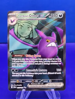 Pokemon Team Rocket's Crobat ex - 217/182 SV10: Destined Rivals Ultra Rare NM - Image 1