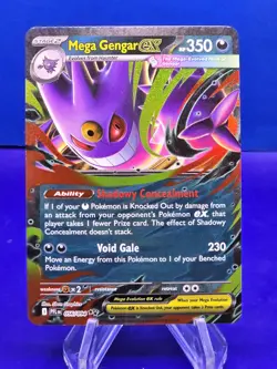 Pokemon TCG Mega Gengar EX 056/094 Double Rare Holo Phantasmal Flames - Image 1