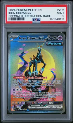 Iron Crown EX 206/162 Special Illustration Rare Pokemon PSA 9 *111 - Image 1