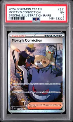 Morty's Conviction 211/162 Special Illustration Rare Pokemon PSA 7 *322 - Image 1