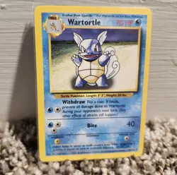 1999 Pokemon TCG Wartortle Base Set 42/102 Regular Unlimited Non-Holo LP - Image 1