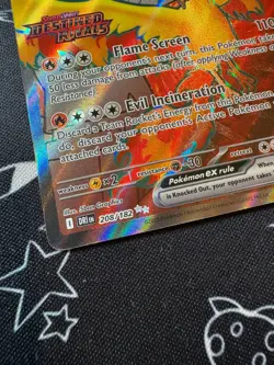 Team Rocket's Moltres EX 208/182 Pokemon TCG Destined Rivals Ultra Rare STAMPED - Image 2