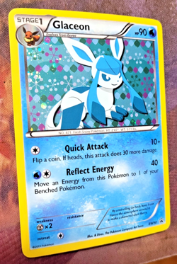 thanks for looking Pokemon 2013 GLACEON BW90 Promo Holo rare Very Nice stage 1 - Image 2
