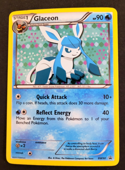 thanks for looking Pokemon 2013 GLACEON BW90 Promo Holo rare Very Nice stage 1 - Image 3