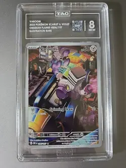 2023 POKEMON SCARLET & VIOLET OBSIDIAN FLAMES 206 FULL ART VAROOM TAG 8 #206 - Image 1