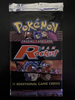 2000 Pokemon Team Rocket Unlimited Booster Pack Sealed WOTC Vintage (Light pack) - Image 3