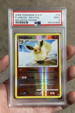 Pokemon Flareon 19/100 Reverse Holo Majestic Dawn PSA 9 - Image 1