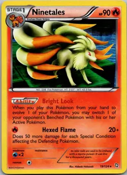 Ninetales 19/124 Holo Rare Dragons Exalted Pokemon Lightly Played - Image 1