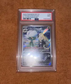 2025 Pokemon Destined Rivals Cynthia's Roserade 184/182 Illustration Rare PSA 9 - Image 2