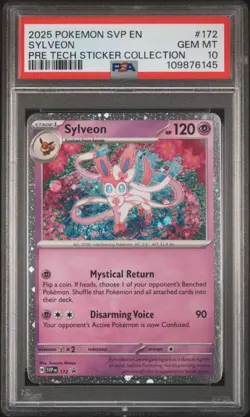 2025 POKEMON SVP EN-SV BLACK STAR PROMO #172 SYLVEON PSA 10 - Image 1
