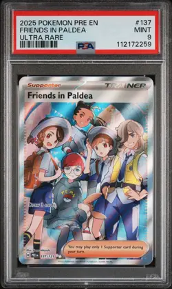 2025 POKEMON PRE EN-PRISMATIC EVOLUTIONS ULTRA RARE FRIENDS IN PALDEA PSA 9 - Image 1