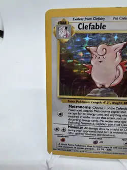 Clefable 1/64 Jungle Set Rare Holo Pokemon TCG 1999 Mitsuhiro Arita LP - Image 3