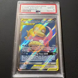 2019 Pokemon Sun & Moon Unified Minds Slowpoke & Psyduck GX FA #217 PSA 10 T3 - Image 1