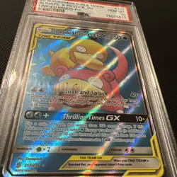 2019 Pokemon Sun & Moon Unified Minds Slowpoke & Psyduck GX FA #217 PSA 10 T3 - Image 4