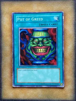 Yugioh Pot of Greed SD3-EN019 Common 1st Ed HP - Image 1