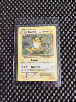 Original Raichu 14/102 Base Set Hologram Pokemon Card - Image 1