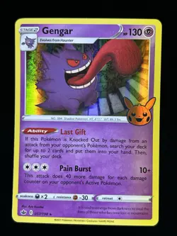 Pokemon Gengar TCG Stamped Card Halloween Trick or Trade, Holo Rare, 057/198 - Image 1