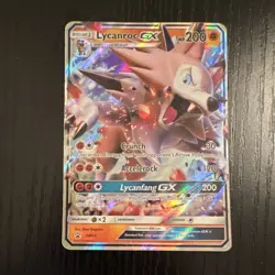 Pokemon Lycanroc GX SM14 Full Art Holo Promo Black Star SM Card - Image 1