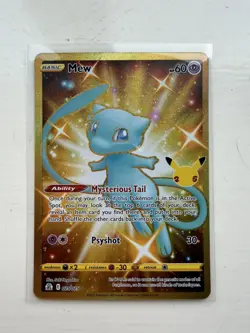 Mew Celebrations 25/25 Pokemon Card 25th Anniversary TCG Gold - Image 1