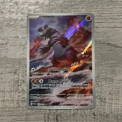 Pokemon Groudon Illustration Rare Holo SV04 Paradox Rift 199/182 HP 130 Card - Image 1