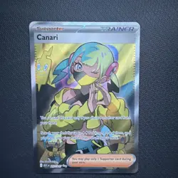 Pokemon Canari Trainer Supporter ASC 257/217 Full Art Holo Rare Card - Image 1