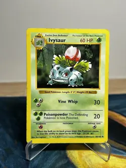 Ivysaur 30/102 Original Base Set Shadowless WOTC 1999 Pokemon Card Wotc Vintage - Image 1