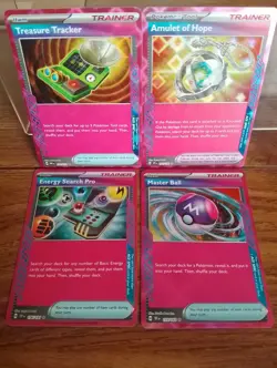 Pokemon TCG 4 card A-spec bundle Inc Master Ball 153/162 Temporal Forces - Image 1