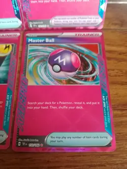 Pokemon TCG 4 card A-spec bundle Inc Master Ball 153/162 Temporal Forces - Image 2