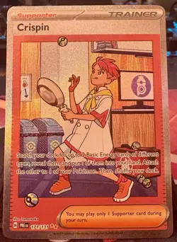 Pokemon TCG Crispin Trainer Prismatic Evolutions Card 171/131 NM+ - Image 1