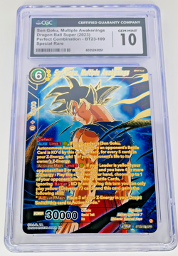 CGC 10 Son Goku, Multiple Awakenings BT23-109 SPR Dragon Ball Super Card Game - Image 1