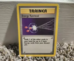 Energy Retrieval Trainer 81/102 Uncommon Pokemon Card LP - Image 1
