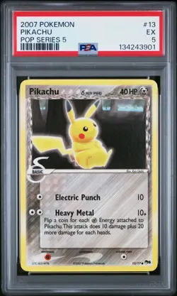 2007 Pokemon Pop Series 5 #13 Pikachu Pop Series 5 PSA 5 - Image 1
