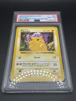 Pokemon TCG - Pikachu Red Cheeks 58/102 Base Set Shadowless PSA 8 - Image 1