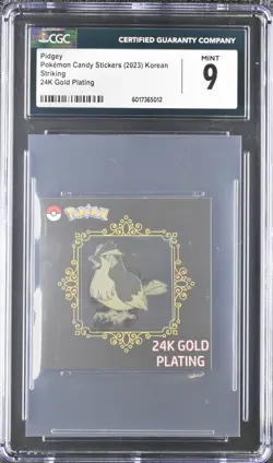 Pidgey Pokemon Candy Stickers Korean Striking 24k Gold Plating CGC 9 - Image 1