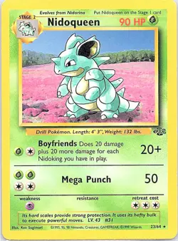 Nidoqueen (23) Rare Jungle 23/64 LP Pokemon TCG - Image 1